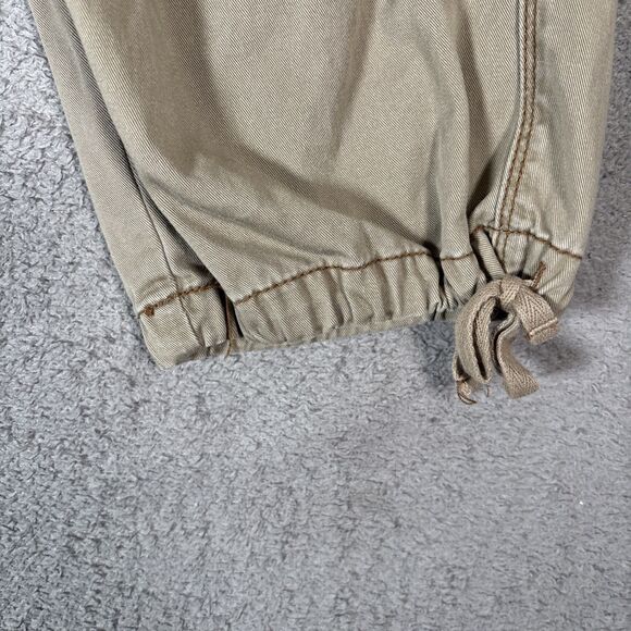 Polo Jeans Co Ralph Lauren Cargo Capris Women Size 32x21 Khaki Tie Ankle Utility - Picture 8 of 14